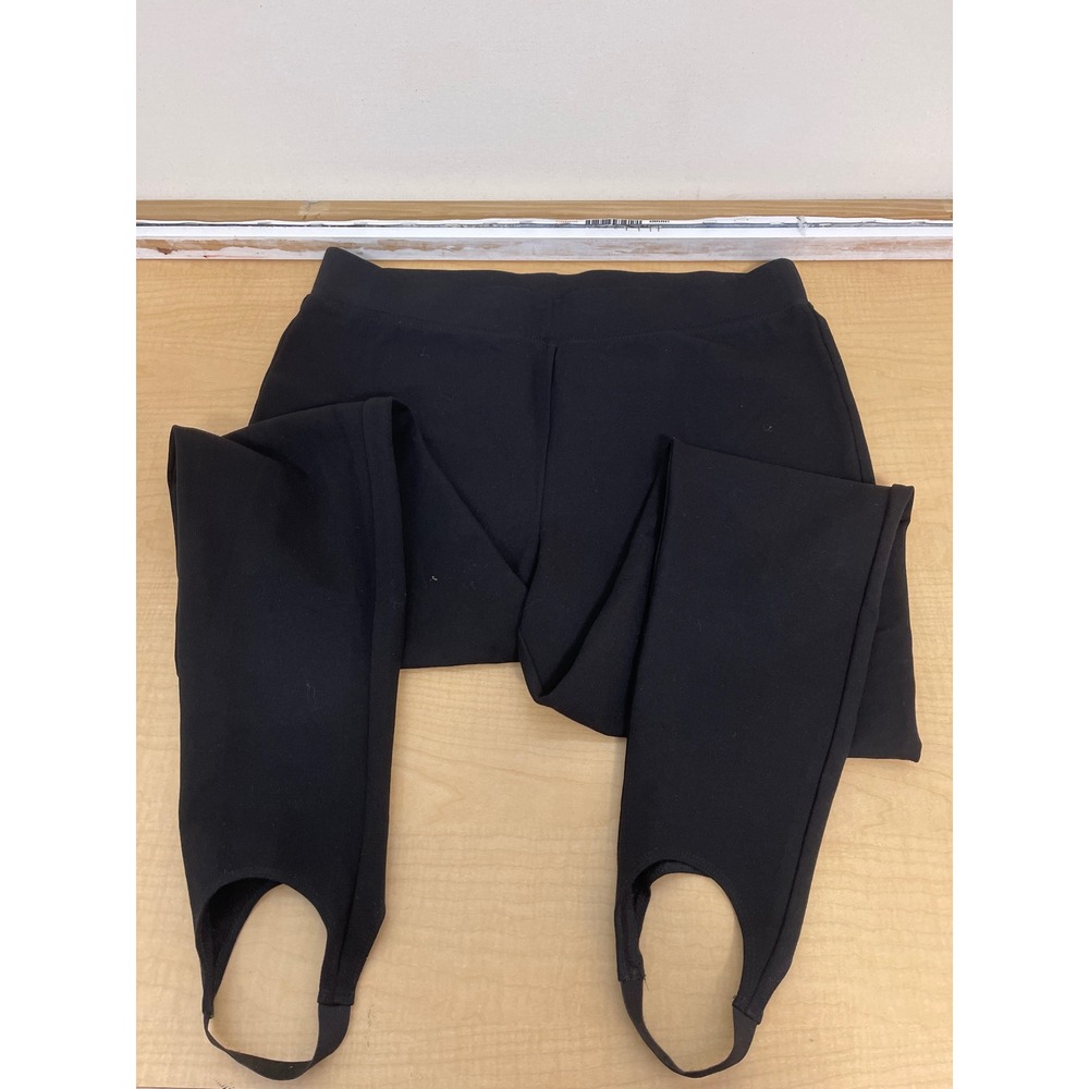 Chicos Black Stirrup Leggings Elastic Waist Stretch Pants Size 1 M L